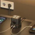 BUĞZ 4lü Akım Korumalı Priz Gece Lambalı 2xusb 2xtype-c Çıkış Yüksek Gerilim Koruma Çoklu Priz Çoğaltıcı