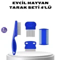 BUĞZ 4’lü Evcil Hayvan Tüy Temizleme Seti – Paslanmaz Çelik,Plastik, Pratik ve Hijyenik Bakım