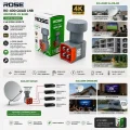 BUĞZ 4lü Uydu Lnb Unıversal Quad 4k Ultra Hd -  3d - 0.1db Rg-400 Bx40