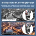 BUĞZ 4MP 4K Ultra HD çift lens IP kamera hareketli dış mekan gece görüş su geçirmez WiFi 2 yıl garantili