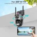 BUĞZ 4MP 4K Ultra HD çift lens IP kamera hareketli dış mekan gece görüş su geçirmez WiFi 2 yıl garantili