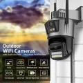 BUĞZ 4MP 4K Ultra HD çift lens IP kamera hareketli dış mekan gece görüş su geçirmez WiFi 2 yıl garantili