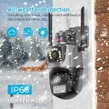 BUĞZ 4MP 4K Ultra HD çift lens IP kamera hareketli dış mekan gece görüş su geçirmez WiFi 2 yıl garantili