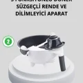 BUĞZ 5 Fonksiyonlu Döner Rende Süzgeçli Çok Amaçlı Sebze Doğrayıcı Kaymaz Tabanlı