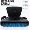 BUĞZ 5 Kademeli Araç İçi Boyun Serinletme Fanı Güçlü Turbo Hava Akışlı USB Şarjlı