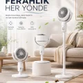 BUĞZ 5 Kademeli Hız Ayarıyla Güçlü Hava Akışlı Dikey Vantilatör