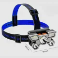  5 LED Far Şarj Edilebilir Güçlü Kafa Lambası Kamp Lambası 4 Modlu