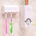 BUĞZ 5li Diş Fırçalık Macun Sıkıcı Seti Duvara Monte Beyaz Hijyenik Pratik Organizer