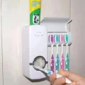 BUĞZ 5li Diş Fırçalık Macun Sıkıcı Seti Duvara Monte Beyaz Hijyenik Pratik Organizer