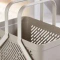 BUĞZ 5li Gri Kulplu Sepet Çok Amaçlı Mutfak Banyo Düzenleyici Organizer Seti