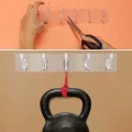 BUĞZ 5 li Güçlü Yapışkanlı Şeffaf Duvar Askısı Banyo Mutfak Düzenleyici Pratik Askılık