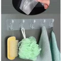 BUĞZ 5li Kendinden Yapışkanlı Güçlü Şeffaf Askılık - Kapı Arkası Mutfak Duvar Banyo Askı