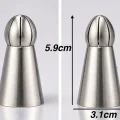 BUĞZ 5li Profesyonel Rus Top Duy Ucu Seti – 5.9 Cm Büyük Boy Paslanmaz Çelik Krema Sıkma Ve Fırfır Uçları