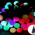 BUĞZ 5 Metre 28 Led Fişli Rgb Mini Top Led Siyah Kablo
