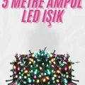 BUĞZ 5 Metre Ampul LED Işık Renkli RGB Çok Renkli Led Aydınlatma