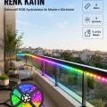 BUĞZ 5 Metre Kumandalı RGB Şerit LED Aydınlatma