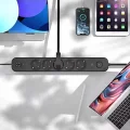 BUĞZ 5 Prizli Akım Korumalı Uzatma Kablosu | 2xusb-a + 2xusb-c | 3680w - 2m Kablo