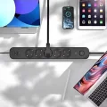 BUĞZ 5 Prizli Akım Korumalı Uzatma Kablosu | 2xusb-a + 2xusb-c | 3680w - 2m Kablo