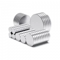 BUĞZ 50 Adet 10x2mm Yuvarlak Neodyum Mıknatıs Güçlü Magnet Nikel Kaplamalı