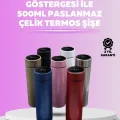 500 ml LED Ekranlı Paslanmaz Çelik Akıllı Termos