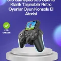 BUĞZ 500 Oyunlu Nostaljik El Tipi Oyun Konsolu, Taşınabilir Şarjlı Cihaz, Renkli Ekran ve TV Destekli