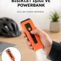 BUĞZ 5000 mAh Bataryalı Bisiklet Farı COB Çakar Çok Fonksiyonlu Yeni Nesil