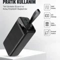 BUĞZ 50.000 mAh Kapasiteli Powerbank – Hızlı Şarj Destekli, 4 USB Portlu, LED Işıklı Taşınabilir Enerji Deposu