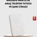 BUĞZ 5000mAh Manyetik Powerbank – iPhone Serisi İçin Taşınabilir Kablosuz Şarj Cihazı