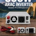 BUĞZ Araç ve Karavan İçin 500W 12V DC 220V AC USB Çıkışlı Fanlı İnverter Akü Güç Dönüştürücü