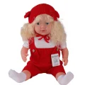 BUĞZ 5214 60 CM TRİKOLU TULUMLU SAÇLI BÜYÜK BEBEK