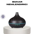BUĞZ 550 ml Ultrasonik Uçucu Yağ Difüzörü 7 Renk LED Işıklı ve Zaman Ayarlı