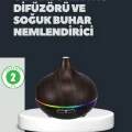  550ML Ultrasonik Hava Nemlendirici ve Aromaterapi Difüzörü