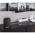BUĞZ 5’li Akım Korumalı Priz 2500w | 2 Usb + 2 Type-c Hızlı Şarj | Led Gece Lambalı | Dokunmatik Siyah