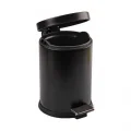 BUĞZ 5lt Siyah Pedallı Metal Çöp Kovası Bx40