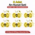 BUĞZ 6'lı Arı Kostüm Seti – Kanat Taç Asa