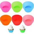 BUĞZ 6 Adet Yıkanabilir Mini Tırtıklı Muffin Kalıbı- Ribanalı Kek-Cupcake- Renkli Hamur Işi Kabı