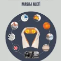  6 Başlıklı Isıtmalı Masaj Cihazı – Tüm Vücut İçin Derin Kas Masajı