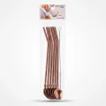 BUĞZ 6lı Kaşıklı Pipet Seti - Bronz - Pipet Temizleme Fırçası