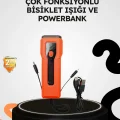 BUĞZ 600 Lümen Bisiklet Ön Işık Powerbankli Çakar COB Led