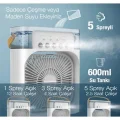 BUĞZ 600 Ml Kapasiteli Ultrasonik Hava Nemlendirici ve Aromaterapi Difüzörü, RGB Aydınlatmalı Beyaz Model