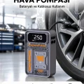BUĞZ 6000mAh Bataryalı LED Ekranlı Akıllı Hava Kompresörü