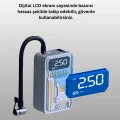 BUĞZ 6000mAh Bataryalı LED Ekranlı Akıllı Hava Kompresörü