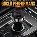 BUĞZ 60W Araç İçi Hızlı Şarj Adaptörü Çift USB-C PD ve USB-A QC3.0