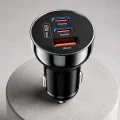 BUĞZ 60W Araç Şarj Cihazı Çift Type-C PD ve USB QC3.0 Hızlı Şarj Adaptörü