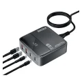 BUĞZ 65w Masaüstü 4 Portlu Hızlı Şarj Cihazı İstasyonu 2xusb-a, 2xtype-c Giriş,1,5 Mt. Kablo