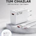 BUĞZ 67 Watt Güvenli Hızlı Şarj Adaptörü Samsung M31 M33 M51 Uyumlu Yeni Nesil