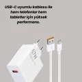  67W Turbo Hızlı Şarj Adaptörü ve Type-C Kablo Güvenli Şarj Teknolojisi
