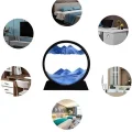 BUĞZ 7 Inç Mavi Orta Boy Dekoratif Yuvarlak Şık Kum Tablosu Modern Dekoratif Süs