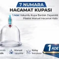 BUĞZ 7 Numara Hacamat Kupası 1 Adet Vakumlu Kupa Bardak Dayanıklı Plastik Manuel Hacamat Kabı
