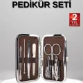 BUĞZ 7 Parça Manikür Pedikür Seti El Ayak Bakımı Çantalı Paslanmaz Çelik